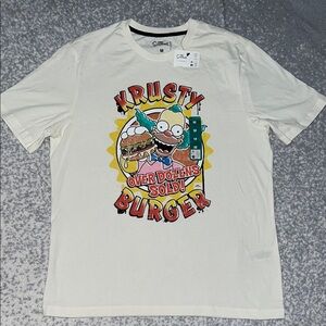 Krusty Burger Graphic T-Shirt - White the Simpsons